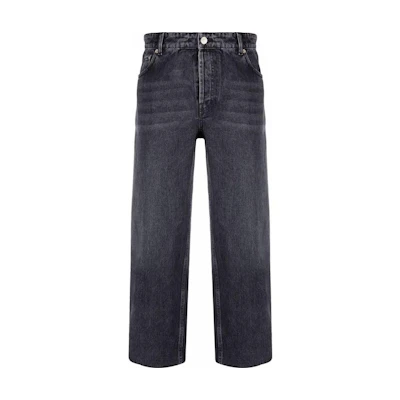 (Women) Balenciaga SS22 Year of the Tiger Straight-Leg Jeans Women Black 600235TBP471055