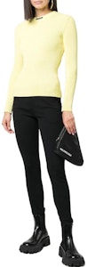 (W) Balenciaga SS22 黃色logo羅紋針織圓領毛衣 691969T51697200 Lookbook (W) Balenciaga SS22 黃色logo羅紋針織圓領毛衣 691969T51697200