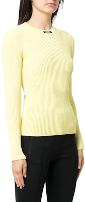 (W) Balenciaga SS22 黃色logo羅紋針織圓領毛衣 691969T51697200 Shop (W) Balenciaga SS22 黃色logo羅紋針織圓領毛衣 691969T51697200