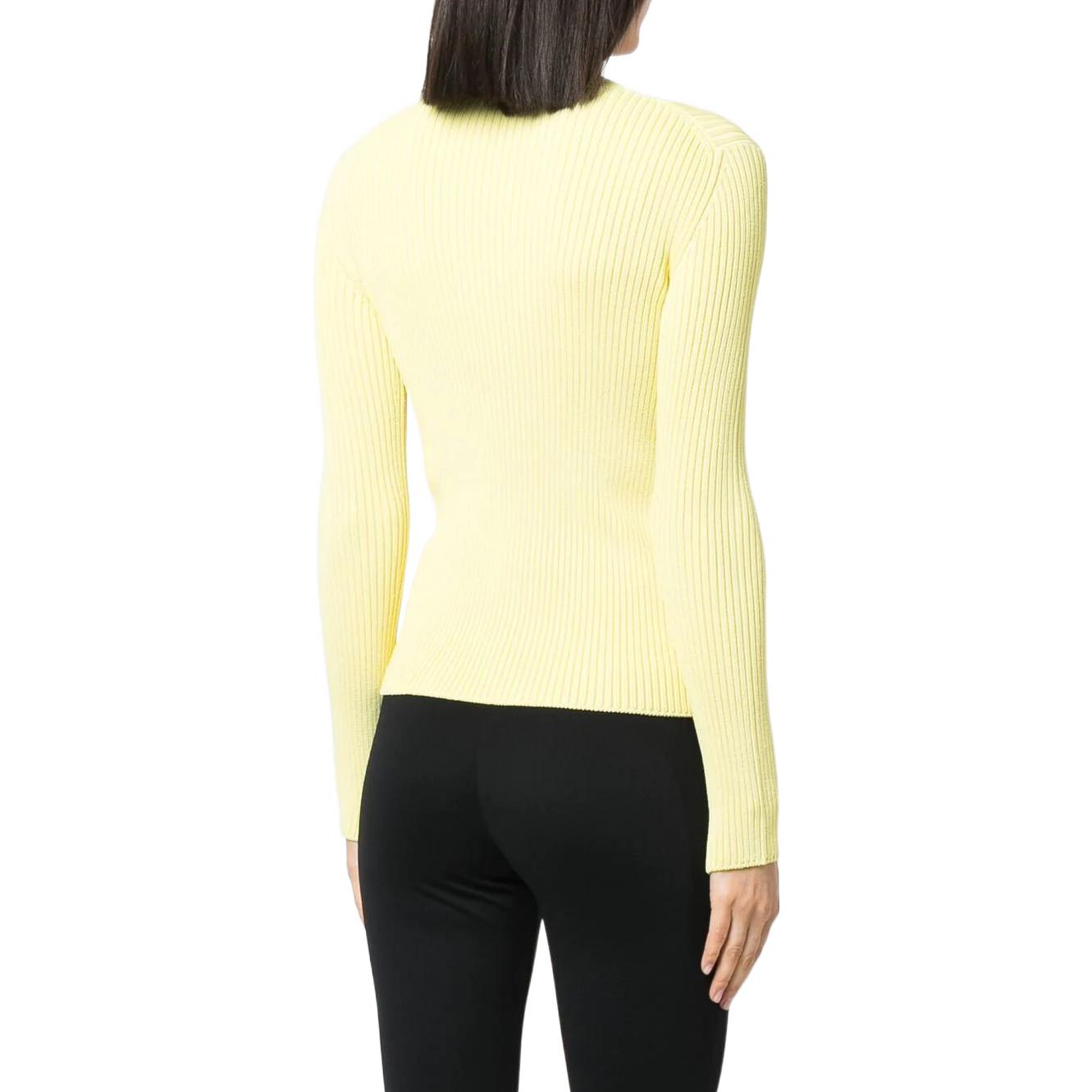 Purchase (W) Balenciaga SS22 黃色logo羅紋針織圓領毛衣 691969T51697200