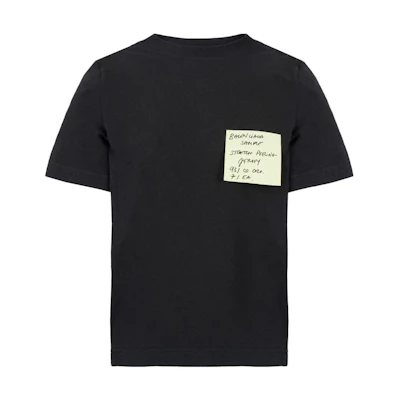 (Women) Balenciaga SS23 Black Crewneck Casual T-Shirt with Label Patch. 745019TOVD51055