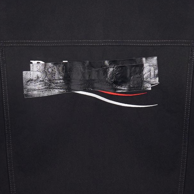 Cheap (W) Chaqueta de Mezclilla Negra Balenciaga SS23 con Logo Trasero y Corte Regular. 724651TNW541129