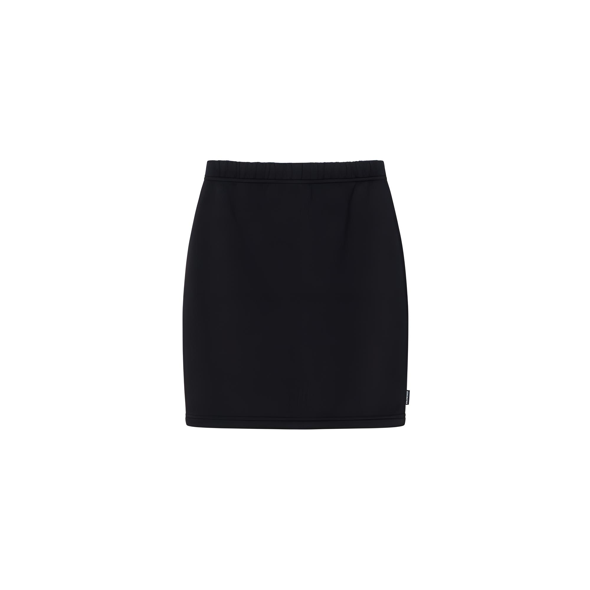 (Women) Balenciaga SS23  Black Elastic Waist Casual Short Skirt. 748166TMVP81055