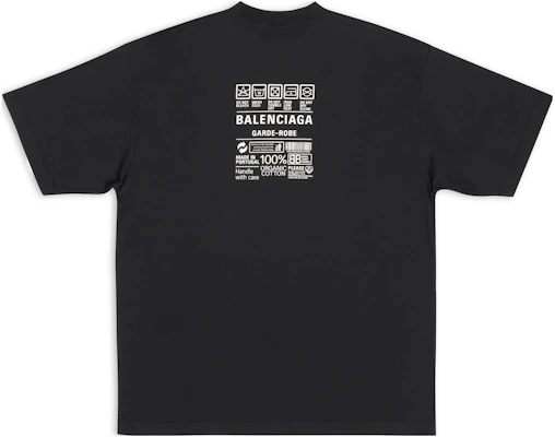 (W) 巴黎世家 SS23 黑色几何标志印花圆领 T恤 常规版型 724543TNVL91070 Order (W) 巴黎世家 SS23 黑色几何标志印花圆领 T恤 常规版型 724543TNVL91070