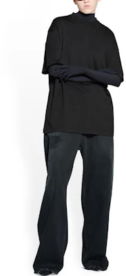 (W) 巴黎世家 SS23 黑色几何标志印花圆领 T恤 常规版型 724543TNVL91070 Shop (W) 巴黎世家 SS23 黑色几何标志印花圆领 T恤 常规版型 724543TNVL91070