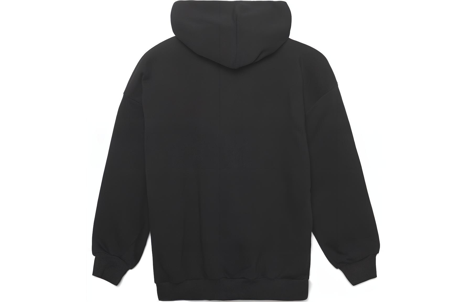 Lookbook (W) Balenciaga SS23 黑色連帽拉鍊寬鬆版套頭運動衫。 744454TOVD61055