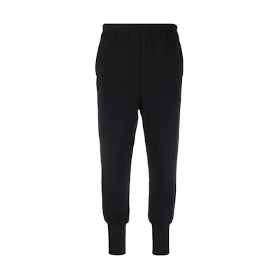(Women) Balenciaga SS23 Black Knit Logo Joggers with Elastic Waistband. 698388TMVC62020