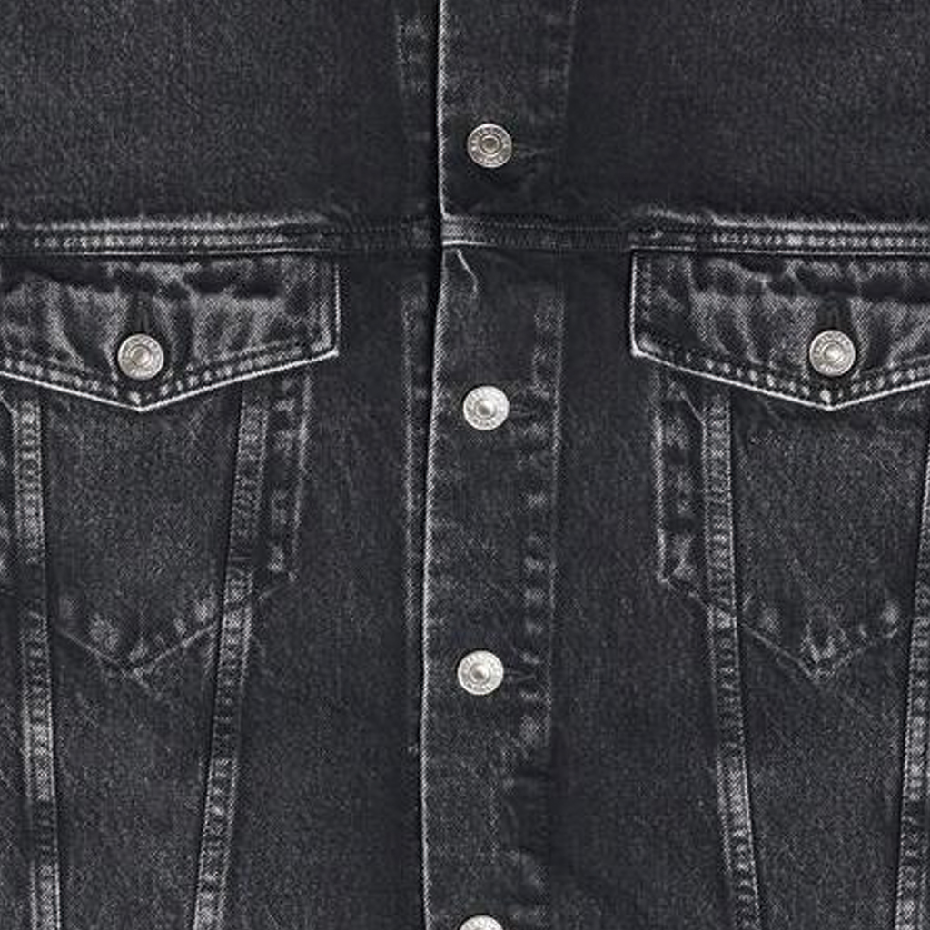 (Women) Balenciaga SS23  Black Logo Denim Jacket Long Sleeve Relaxed Fit 729353TBP471055 圖 6