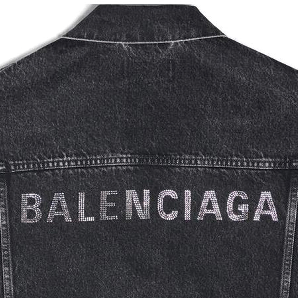 (Women) Balenciaga SS23  Black Logo Denim Jacket Long Sleeve Relaxed Fit 729353TBP471055 圖 8