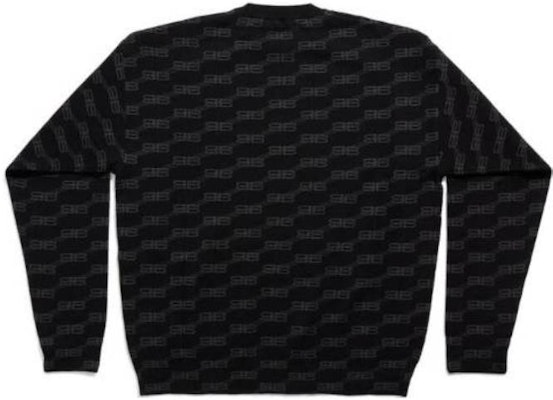 (W) 巴黎世家 SS23 黑色印花标志长袖毛衣 经典版型. 733859T32531269 Lookbook (W) 巴黎世家 SS23 黑色印花标志长袖毛衣 经典版型. 733859T32531269