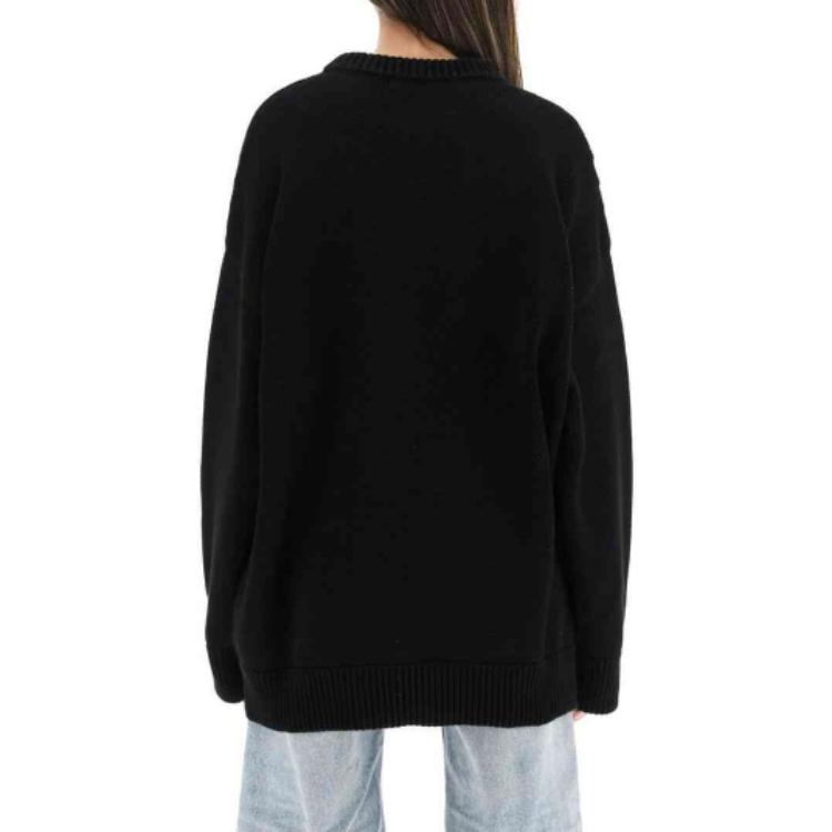 Shop (W) Balenciaga SS23 Sweatshirt Hitam Lengan Panjang dengan Cetakan Huruf. 682001-T3225-1000