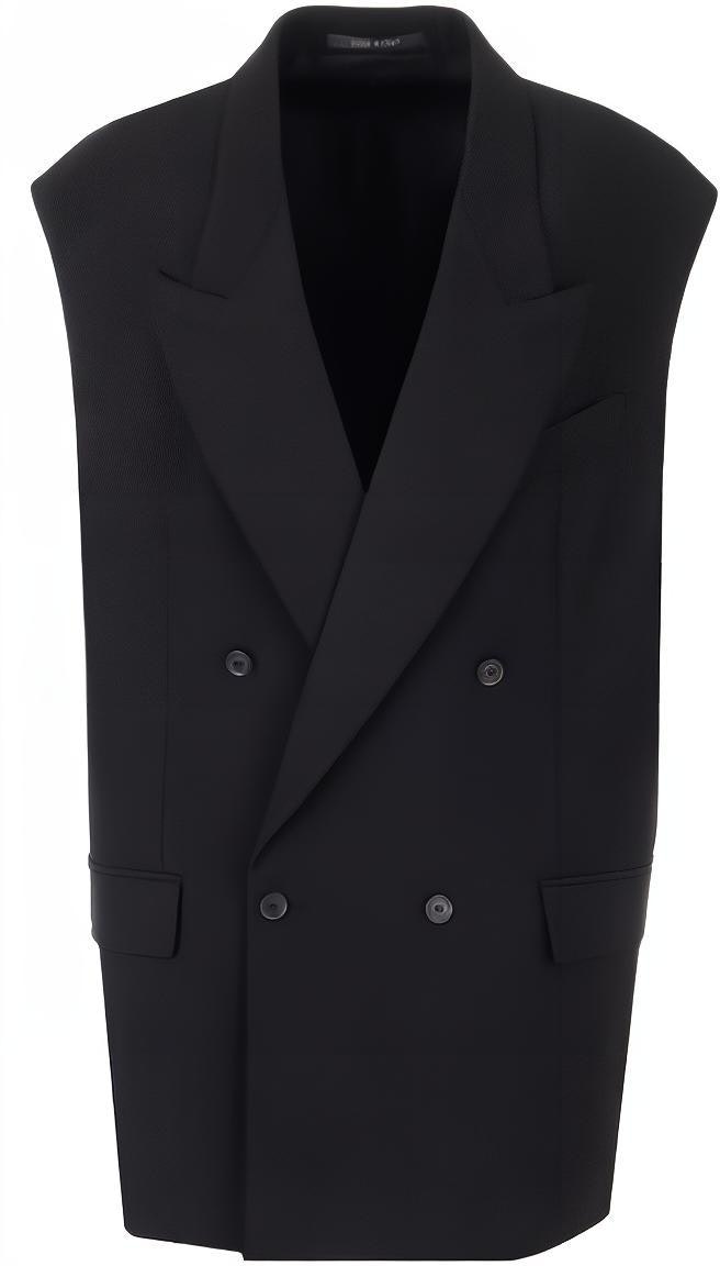 women-balenciaga-ss-23-black-solid-double-breasted-sleeveless-vest-725198-tnt-111000