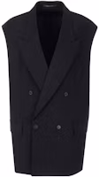 Order (Women) Balenciaga SS23 Black Solid Double-Breasted Sleeveless Vest. 725198TNT111000