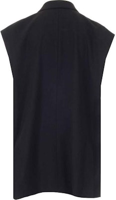 (W) Balenciaga SS23 Rompi Hitam Tanpa Lengan Double-Breasted. 725198TNT111000 Lookbook (W) Balenciaga SS23 Rompi Hitam Tanpa Lengan Double-Breasted. 725198TNT111000