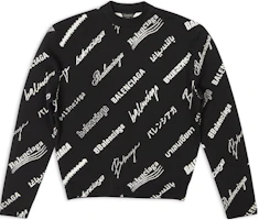 Order (W) Balenciaga SS23 字母印花黑色套頭圓領毛衣 724869T16651070