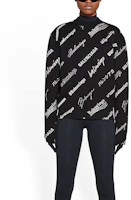 Purchase (W) Balenciaga SS23 字母印花黑色套頭圓領毛衣 724869T16651070