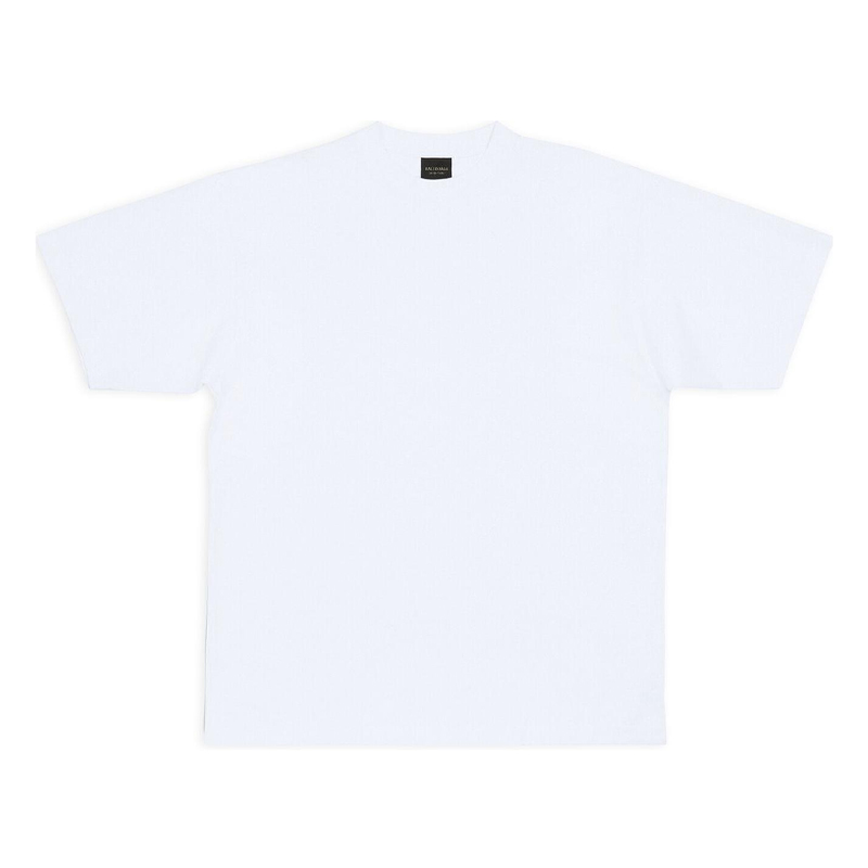 Buy (Women) Balenciaga SS23  Letter Print Oversized White T-Shirt. 724543TNVL99040