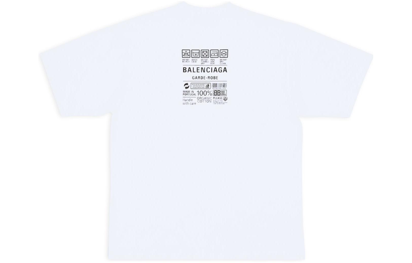 Lookbook (Women) Balenciaga SS23  Letter Print Oversized White T-Shirt. 724543TNVL99040