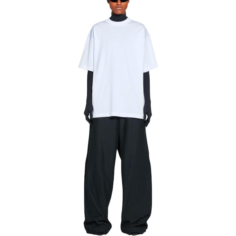 Details for (Women) Balenciaga SS23  Letter Print Oversized White T-Shirt. 724543TNVL99040