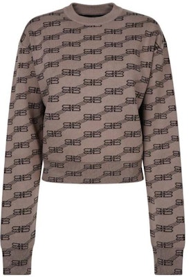 (W) Balenciaga SS23 標誌印花棕色毛衣 - 春季休閒設計款式。 733863T32539378 Order (W) Balenciaga SS23 標誌印花棕色毛衣 - 春季休閒設計款式。 733863T32539378