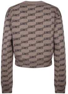 (W) Balenciaga SS23 標誌印花棕色毛衣 - 春季休閒設計款式。 733863T32539378 Lookbook (W) Balenciaga SS23 標誌印花棕色毛衣 - 春季休閒設計款式。 733863T32539378
