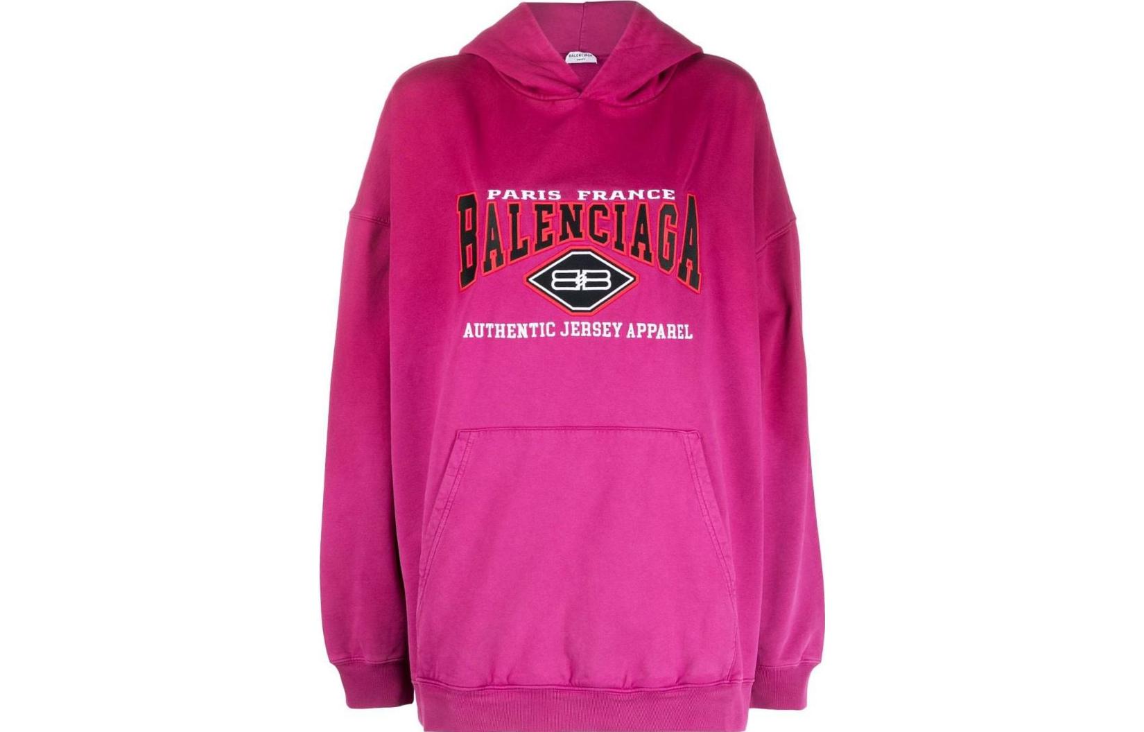 (Women) Balenciaga SS23  Logo Printed Hoodie in Pink. 620947TMVB15566 圖 2