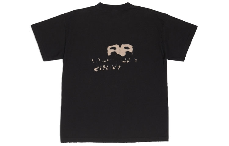 Lookbook (W) 巴黎世家 SS23 手繪BB標誌印花寬鬆版黑色T恤。 612965TNVN41059