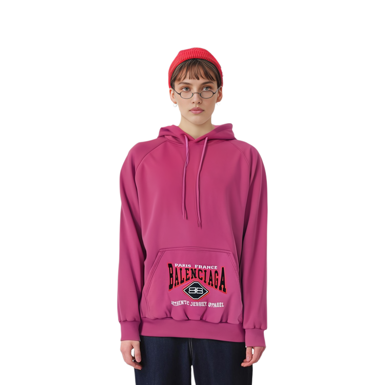 (Women) Balenciaga SS23  Pink Letter Print Hoodie Regular Fit. 697879TMVB15566 圖 4