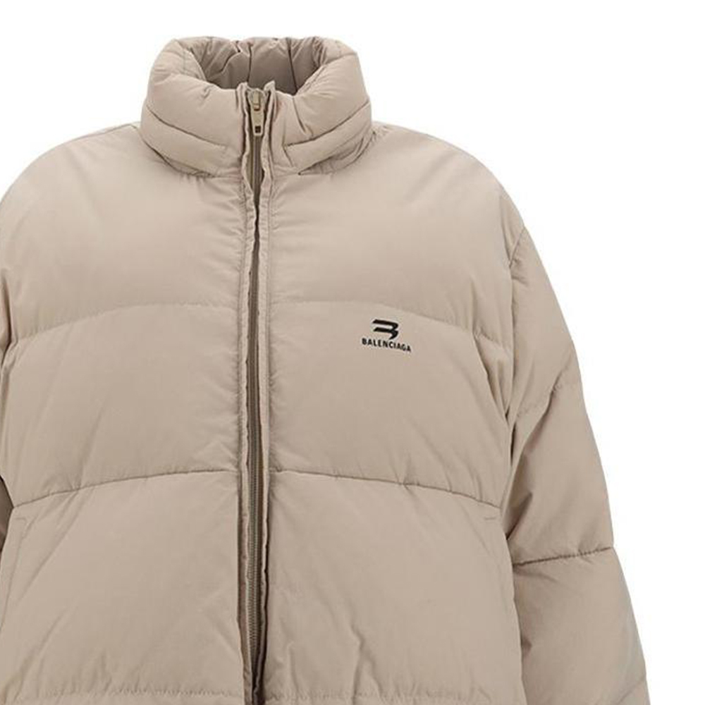 (Women) Balenciaga SS23  Quilted Cotton Jacket Khaki with Logo Print. 719862TNO459937 圖 4