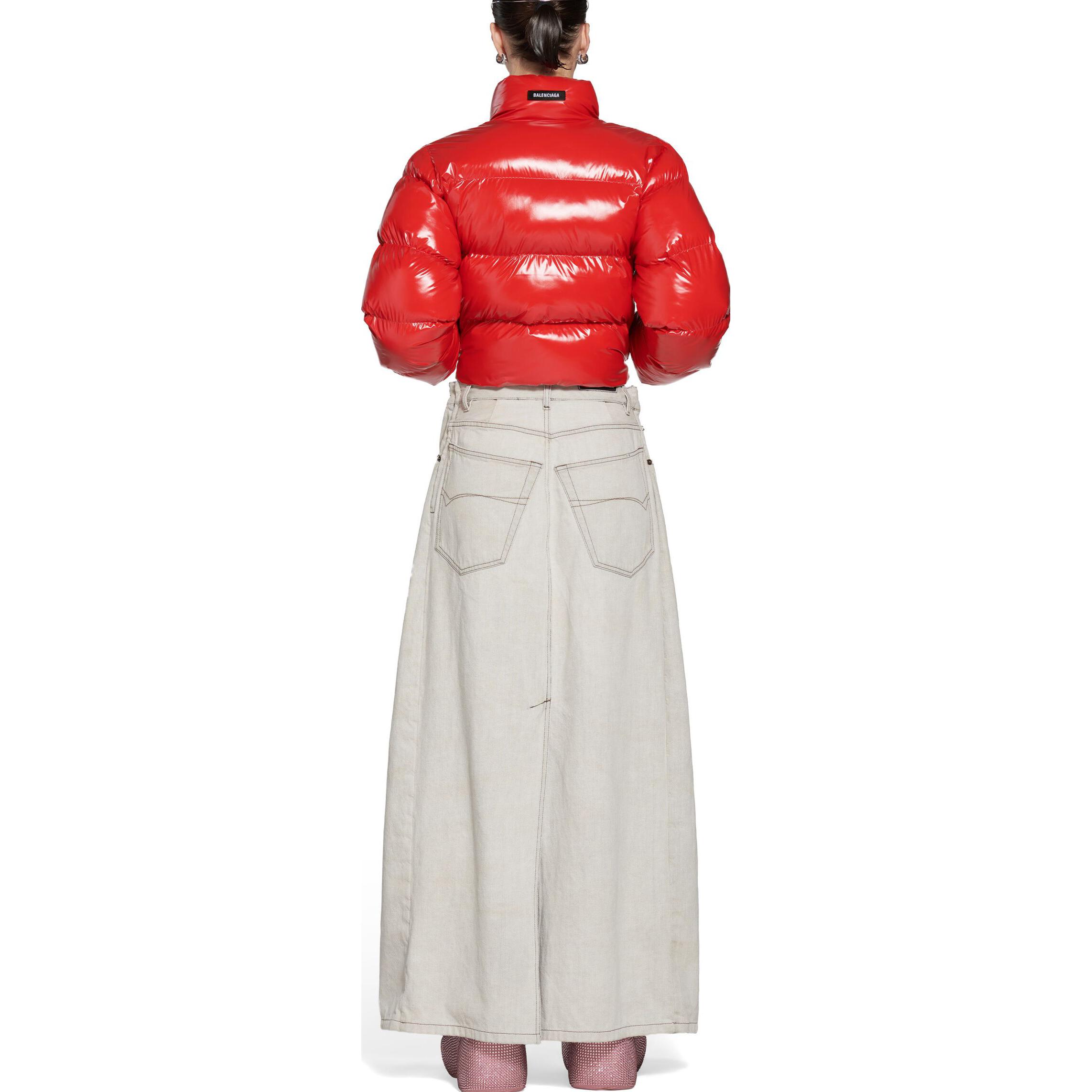 (Women) Balenciaga SS23  Red Cropped Zip-Up Jacket with Stand Collar. 746479TOO066400 圖 5