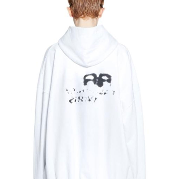 (Women) Balenciaga SS23  White Letter Print Oversized Hoodie. 620947TNVQ19040 圖 6