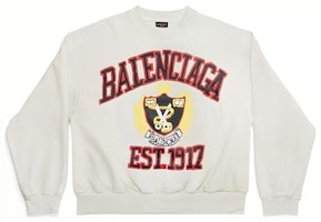 (Women) Balenciaga SS23 White Logo Print Oversized Crewneck Sweatshirt. 697869TOVK29012 (Women) Balenciaga SS23 White Logo Print Oversized Crewneck Sweatshirt. 697869TOVK29012