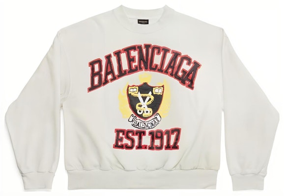 (W) Balenciaga SS23 Baju Kelabu Putih Logo Oversized Crewneck. 697869TOVK29012 Buy (W) Balenciaga SS23 Baju Kelabu Putih Logo Oversized Crewneck. 697869TOVK29012