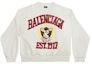 Buy (W) Balenciaga SS23 Baju Kelabu Putih Logo Oversized Crewneck. 697869TOVK29012