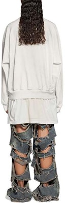 (W) Balenciaga SS23 Baju Kelabu Putih Logo Oversized Crewneck. 697869TOVK29012 Purchase (W) Balenciaga SS23 Baju Kelabu Putih Logo Oversized Crewneck. 697869TOVK29012