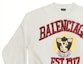Sizing (W) Balenciaga SS23 Baju Kelabu Putih Logo Oversized Crewneck. 697869TOVK29012