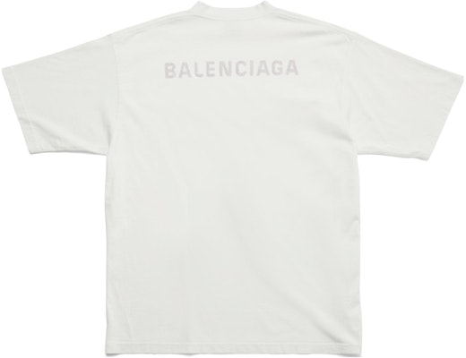 (Women) Balenciaga SS23 White Loose Fit T-Shirt with Logo and Rhinestone Detail. 641655TOVJ69067 Order (Women) Balenciaga SS23 White Loose Fit T-Shirt with Logo and Rhinestone Detail. 641655TOVJ69067