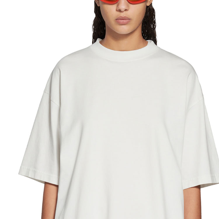 Sizing (Women) Balenciaga SS23  White Loose Fit T-Shirt with Logo and Rhinestone Detail. 641655TOVJ69067