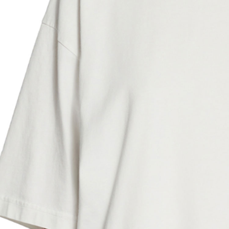 Cheap (Women) Balenciaga SS23  White Loose Fit T-Shirt with Logo and Rhinestone Detail. 641655TOVJ69067