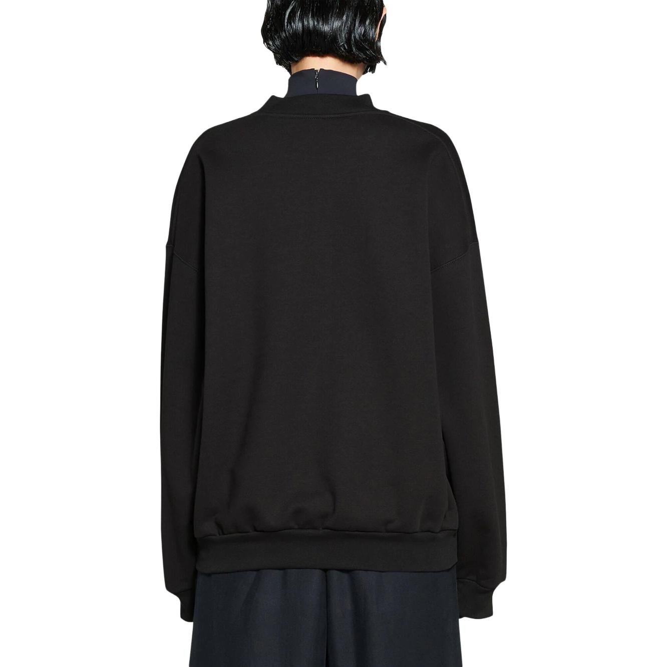 Shop (W) 발렌시아가 SS23 블랙 오버사이즈 크루넥 풀오버 스웻셔츠 724544TNVL51000