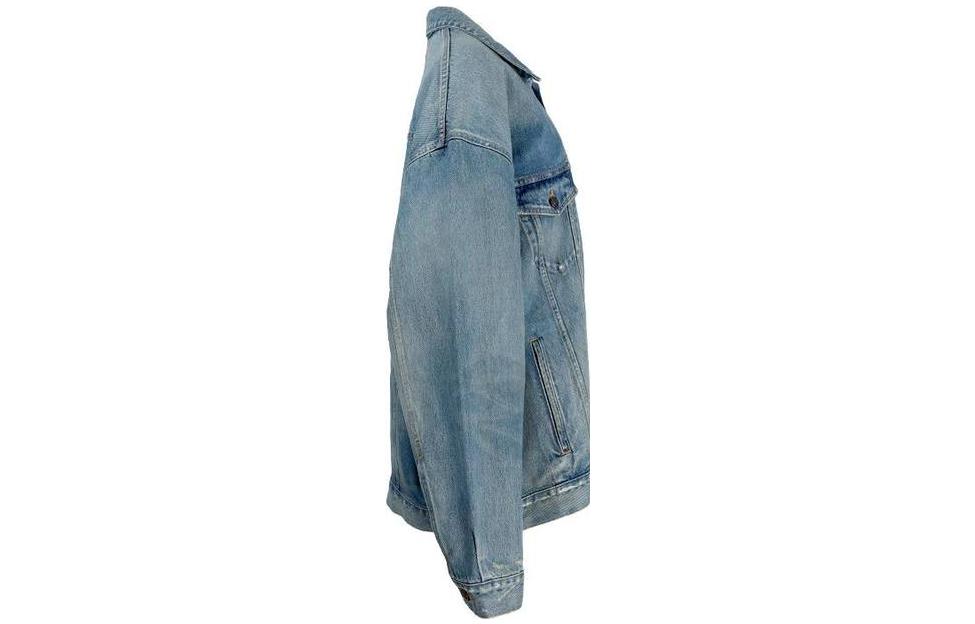 (Women) Balenciaga SS23 Distressed Long Sleeve Denim Jacket Women’s Blue. 721709TNW604268 圖 5