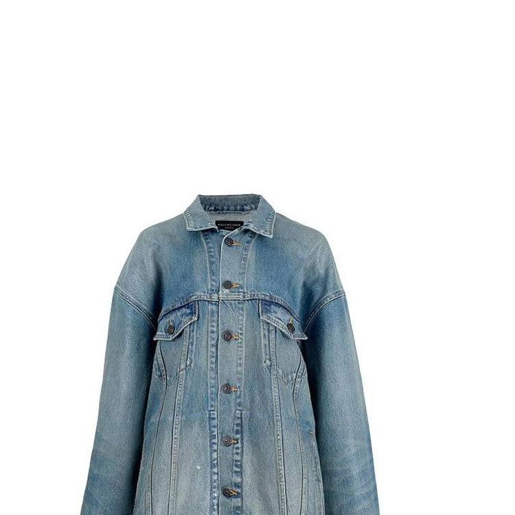 (Women) Balenciaga SS23 Distressed Long Sleeve Denim Jacket Women’s Blue. 721709TNW604268 圖 7