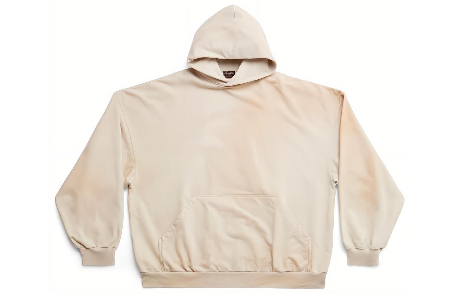 (Women) Balenciaga SS23 Gradient Logo Hoodie  Oversized Fit in Khaki. 739024TOVF39199