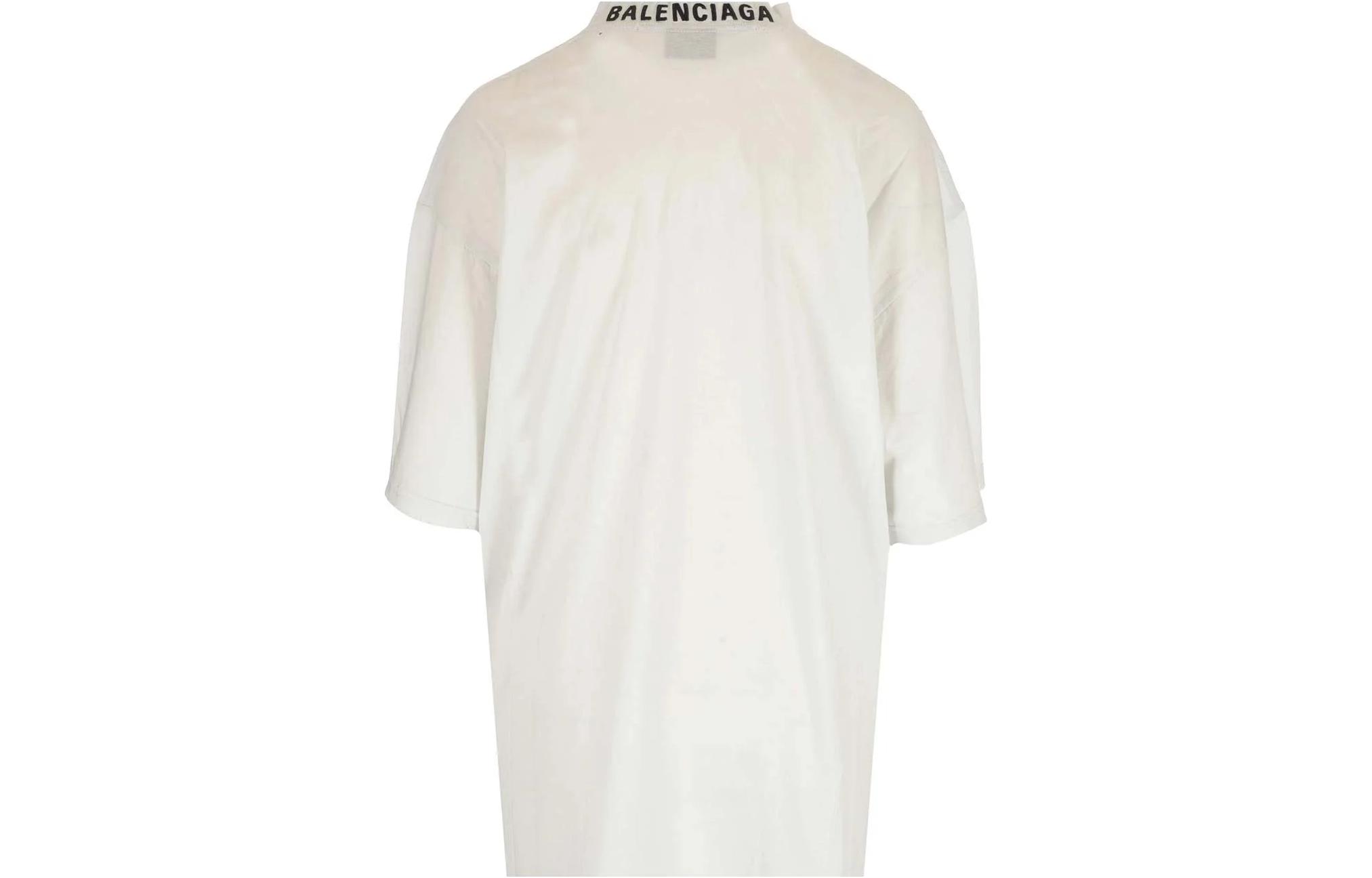 Lookbook (Women) Balenciaga SS23 Letter Print Loose-Fit  White T-Shirt. 739784TOVF49081