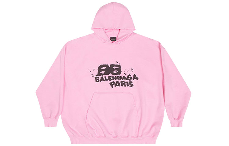 (Women) Balenciaga SS23 Letter Print Pink Hoodie Womenswear 620947TNVQ11401 圖 2