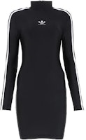 (Women) Balenciaga SS23 Logo Print High Neck Long Sleeve Midi Dress Black 728939TYK071000 (Women) Balenciaga SS23 Logo Print High Neck Long Sleeve Midi Dress Black 728939TYK071000