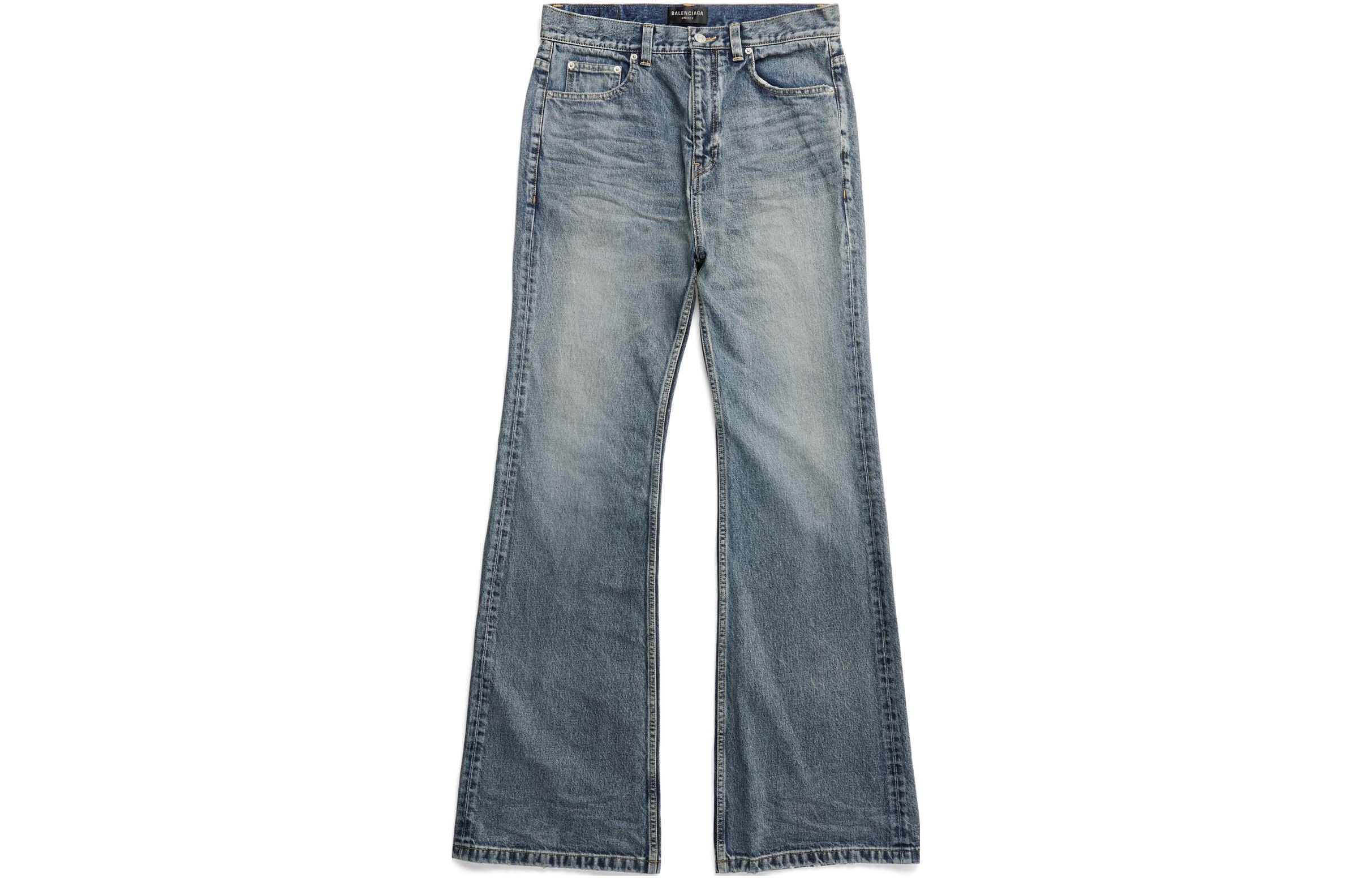 Order (W) 巴黎世家SS23中腰水洗喇叭牛仔裤 女士常规版型蓝色裤。 697829TNW014012