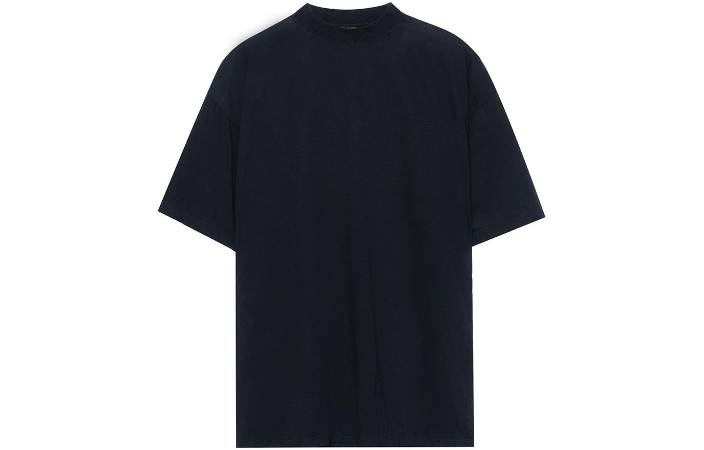 (Women) Balenciaga SS23 Oversized Letter Print Black T-Shirt Women Loose Fit. 739784TOVF49034