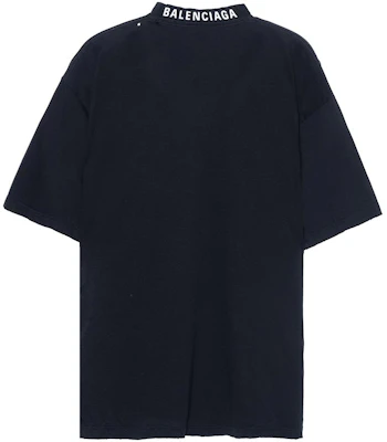 (W) 巴黎世家SS23女款宽松版字母印花黑色T恤。 739784TOVF49034 Lookbook (W) 巴黎世家SS23女款宽松版字母印花黑色T恤。 739784TOVF49034