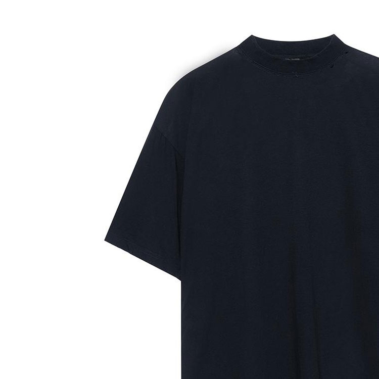 Purchase (W) 巴黎世家SS23女款宽松版字母印花黑色T恤。 739784TOVF49034